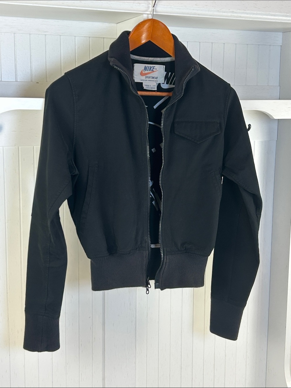 Nike Limited Issue Bomber Jacket Black Y2K Women’s M